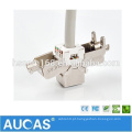 AUCAS Cat6 FTP liga de zinco módulo toolless / 8p8c RJ45 indoor keystone 90 graus jack módulo